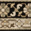 Tapis noir / beige en laine mélangée à motif floral Abena-1991419559