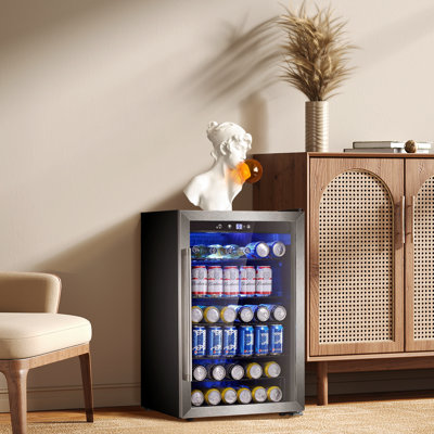 4.4 cuft 24 Bottle and 145 Can Single Zone Freestanding Wine and Beverage Refrigerator