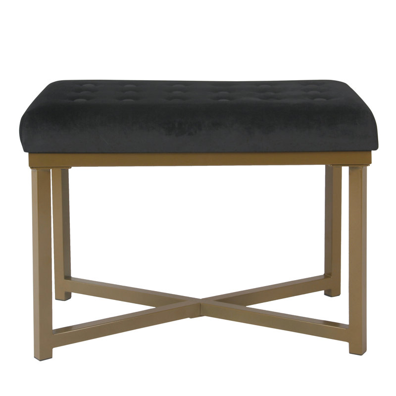 Bridgegate Polyester Blend Upholstered Bench, Black