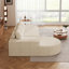 Canapé incurvé moderne, ensemble de canapé modulaire rembourré en chenille, ensemble de canapé modulaire en L 108,5 po avec 3 coussins, canapé-lit combiné gratuit pour le salon, la chambre à coucher-536210538