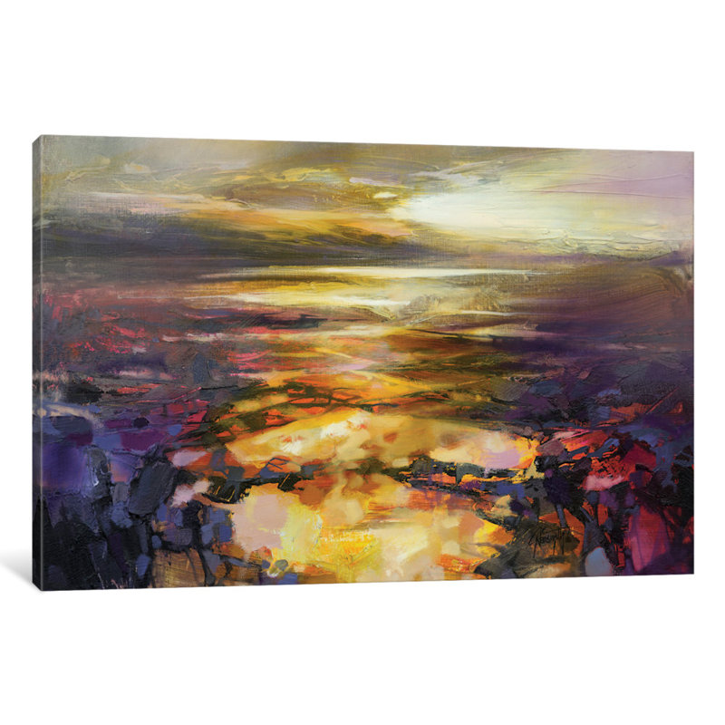 Chemin des réflexions, reproduction d’art sur toile tendue, H 12 po x l 18 po x P 1,5 po, Pas de tapis, Toile tendue