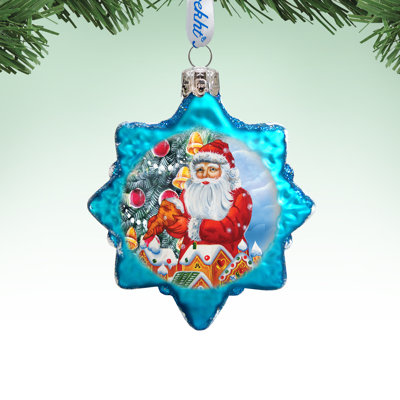 3'' Handmade Glass Holiday Shaped Ornament