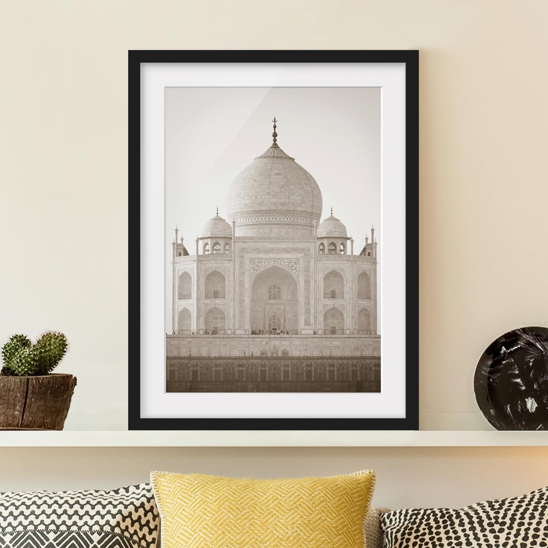 Gerahmtes Papierbild Taj Mahal