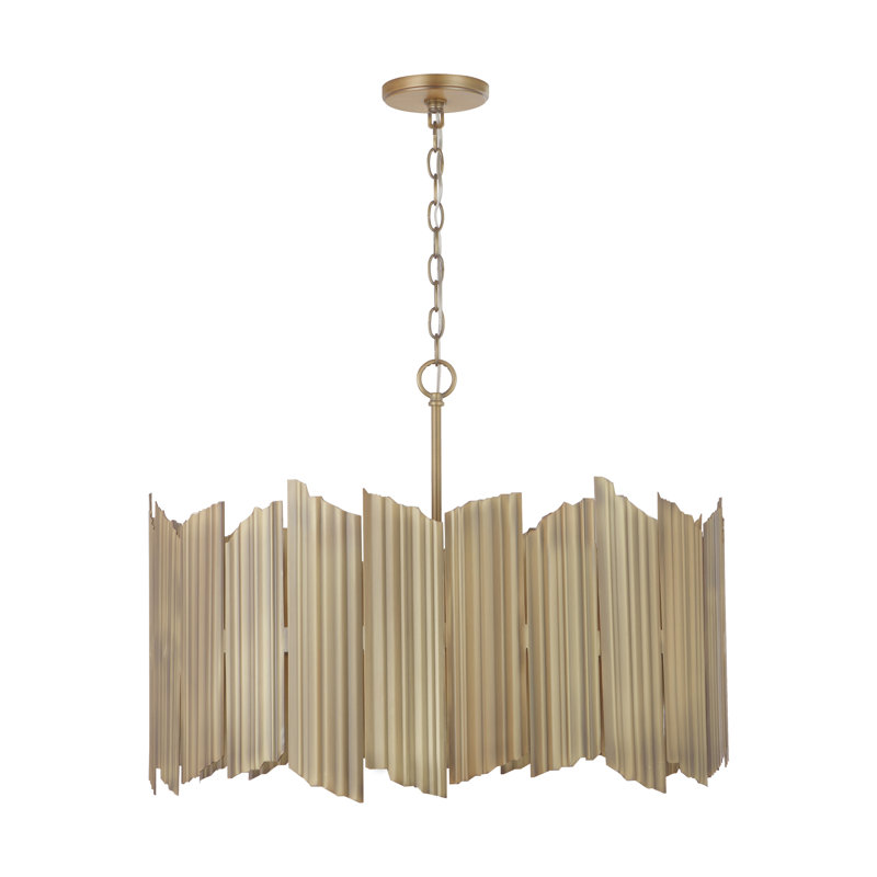 4 - Light Dimmable Drum Chandelier
