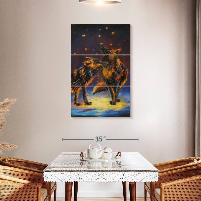 Brampt Flickers And Foxes, 45" H x 28" W