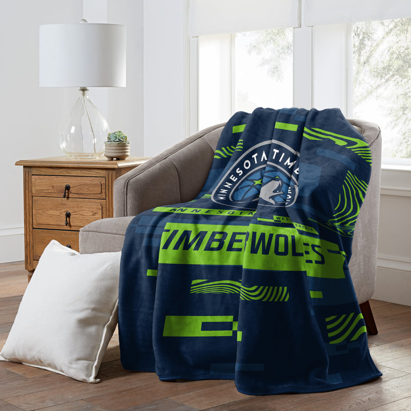 Throw Blanket, Blue/Green, Minnesota Timberwolves