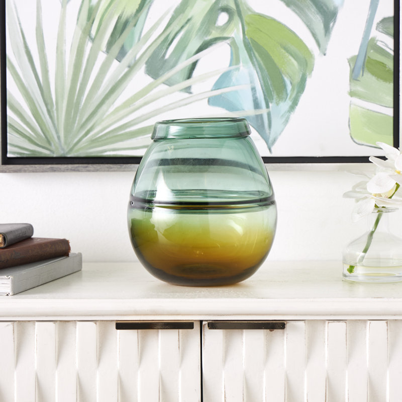 Winson Glass Table Vase, 9" H x 8" W x 8" D