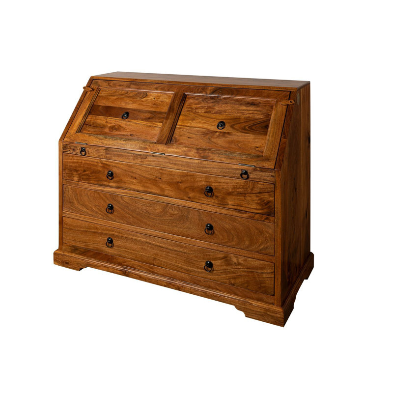Oxford Solid Wood Secretary Desk, Honey