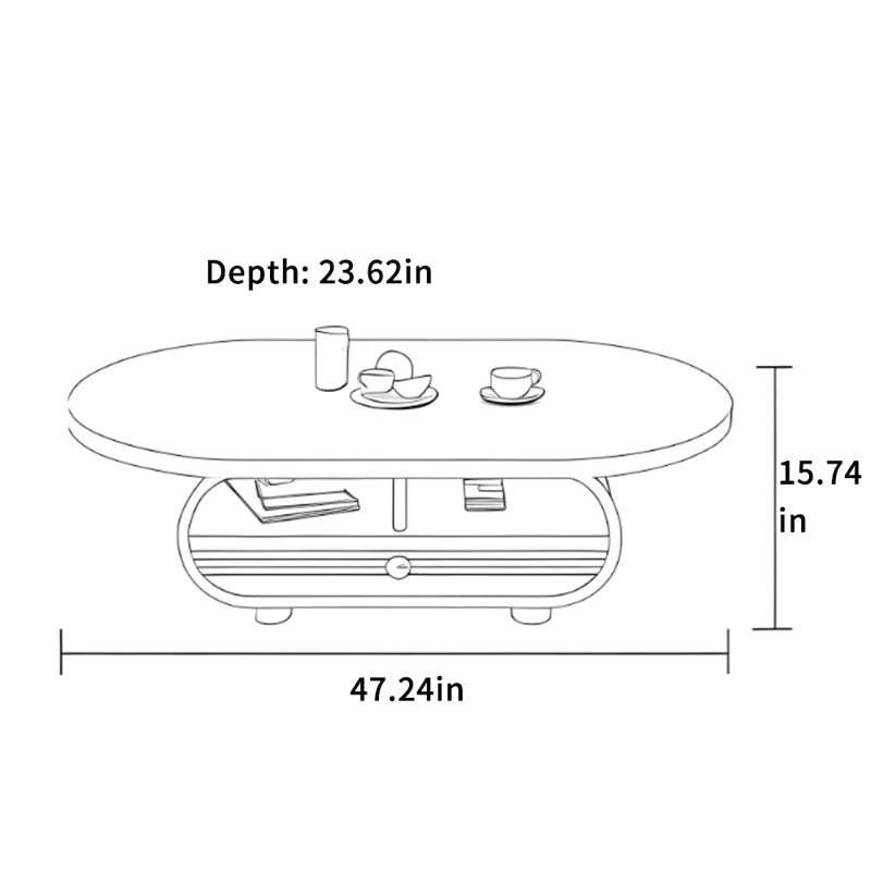 Table basse de style crème