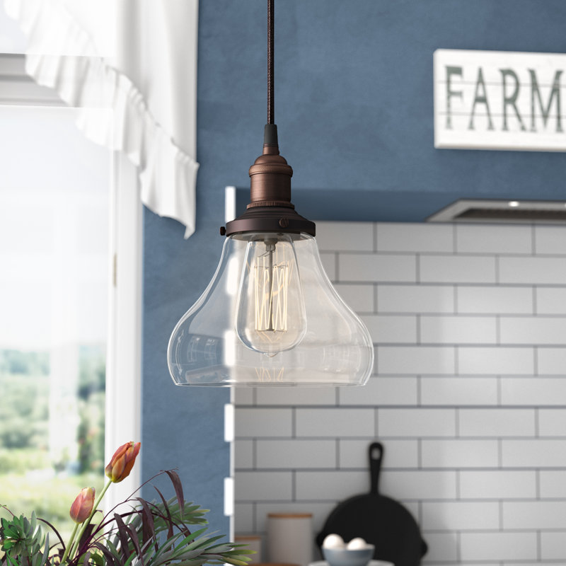 Eliziah 1 - Light Single Pendant, Rustic Bronze