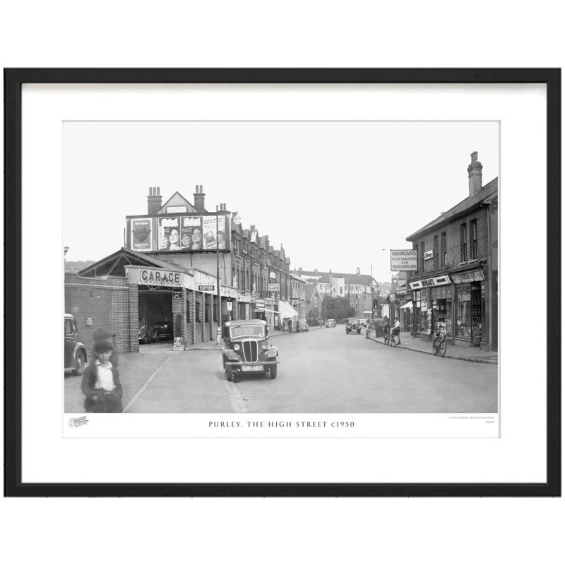 Purley, The High Street C1950 by Francis Frith - Single Picture Frame Print, 28cm H x 36cm W x 2.3cm D