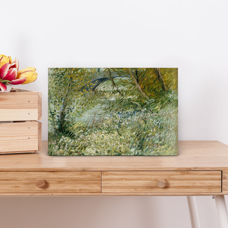 River Bank In Springtime, 1887 Abstract Contemporary Nature Spring Wall Art Print, 30.48cm H x 45.72cm W