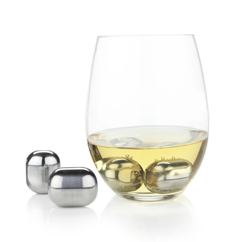 Glacier Rocks Stainless Steel Wine Globes