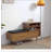 ANTIQUE HALLWAY BENCH CABINET IN OAK COLOR Simple design, comfortable and durable, multi-functional bench