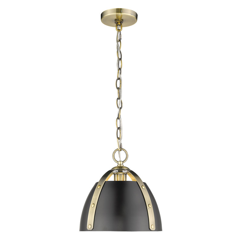 Architha 1 - Light Aged Brass Shaded Pendant