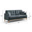 Canapé Living Space 3 places avec tissu imperméable, port de charge USB