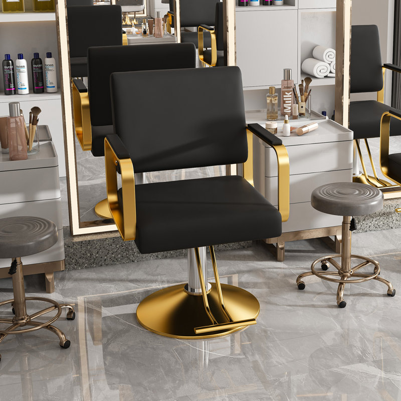 ° Fauteuil de salon pivotant en cuir Pu