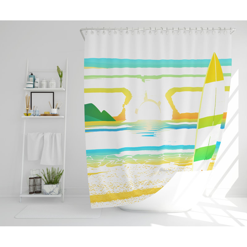 Alyson Polyester Shower Curtain Set, 168cm H x 168cm W