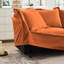 Canapé modulaire long en L avec housse avec housse, canapé 4 places avec accoudoirs souples, canapé à assise profonde en chenille avec 2 grands coussins, canapé confortable pour le salon, appartement, tissu en chenille, orange