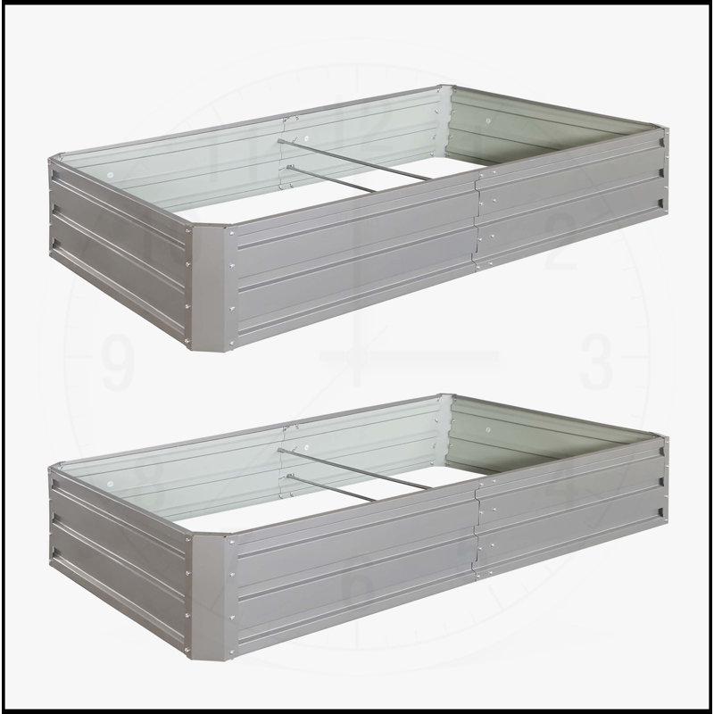  Lit de jardin en métal, H 11,81 po x l 70,8 po x P 35,4 po, 2