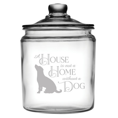 Clear Glass Treat Jar With Removable Lid