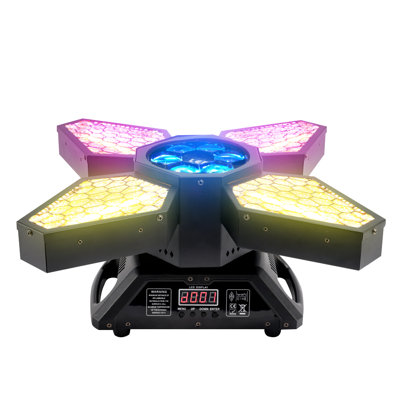 250W 4-Arm RGBW Moving Head DJ Light for Disco Club Wedding Party