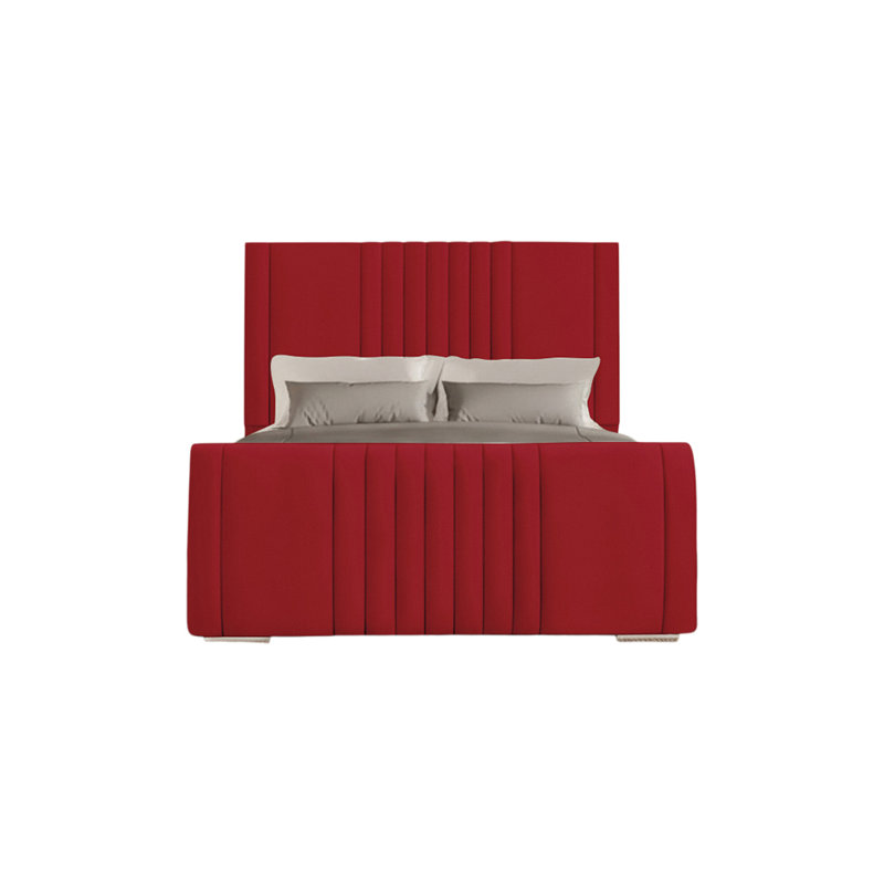 Ganador Upholstered Bed, Single (3'), Red