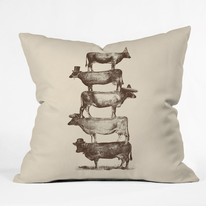 Coussin décoratif à fruits de vache florent bodart, 26 po x 26 po