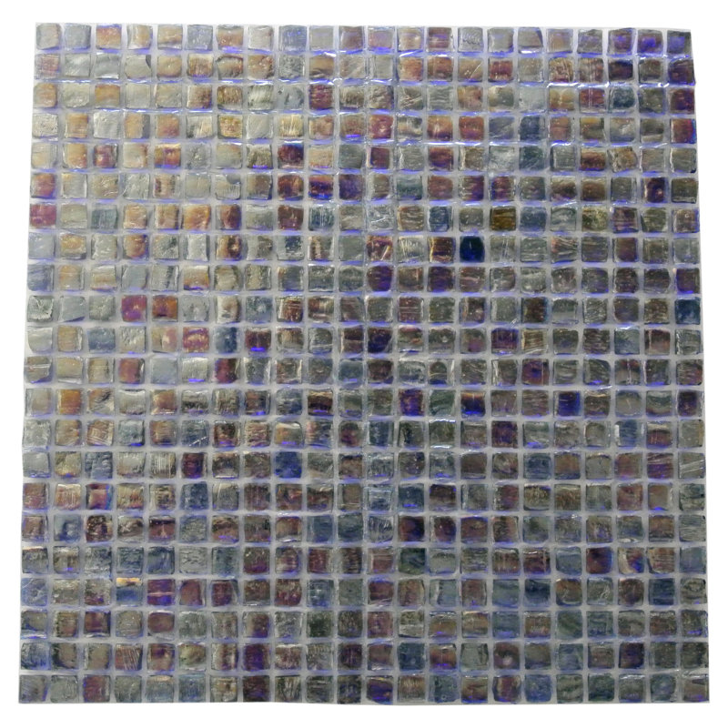 Carrelage mosaïque en verre mauve / bleu 0,38 po x 0,38 po Ecologic
