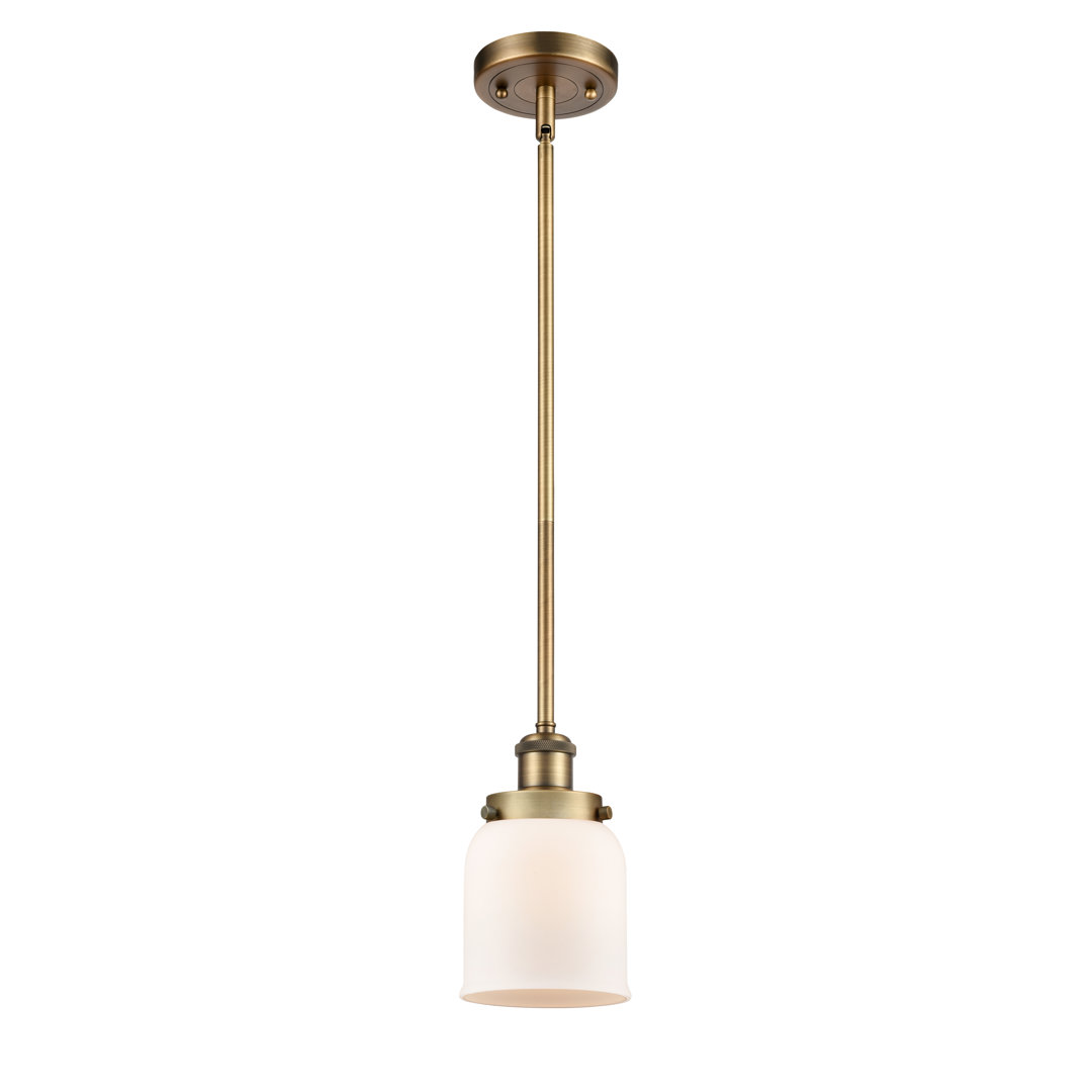 Ballston Urban Bell - 1 Light 5" Cord Hung Mini Pendant Red Barrel Studio® Shade 