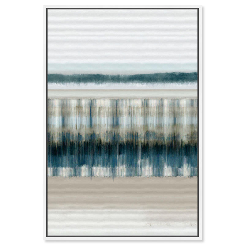 Tapisserie de la côte II, impression murale sur toile par Art Remedy, cadre blanc, 36 x 54, H 55 po x l 37 po, Cadre blanc