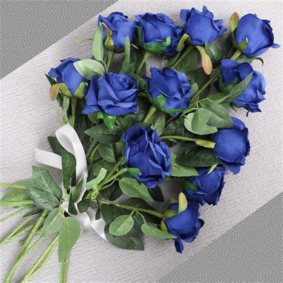 10 pièces de fleurs artificielles roses, roses en soie artificielle, roses artificielles en vrac pour les décorations de mariage, centres de table, fête des mères, décoration de la Saint-Valentin