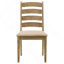 Ensemble de table de salle à manger rustique 5 pièces, table ronde en bois avec pieds croisés et 4 chaises à dossier échelle