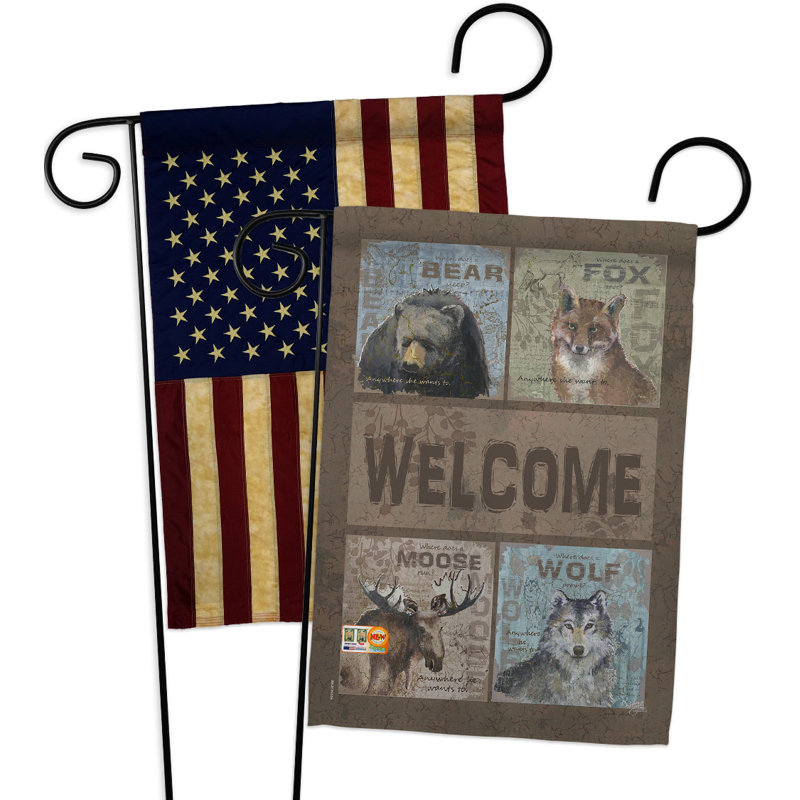 Drapeau de jardin en polyester 18 po x 13 po Wilderness