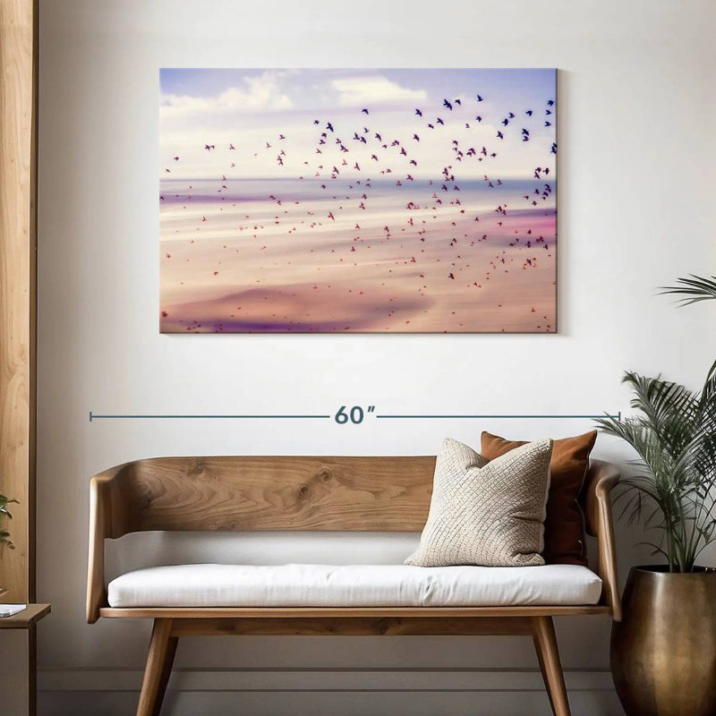 Crowle Birds And Abstract Sky