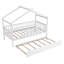 Lit simple en bois avec lit gigogne simple, blanc