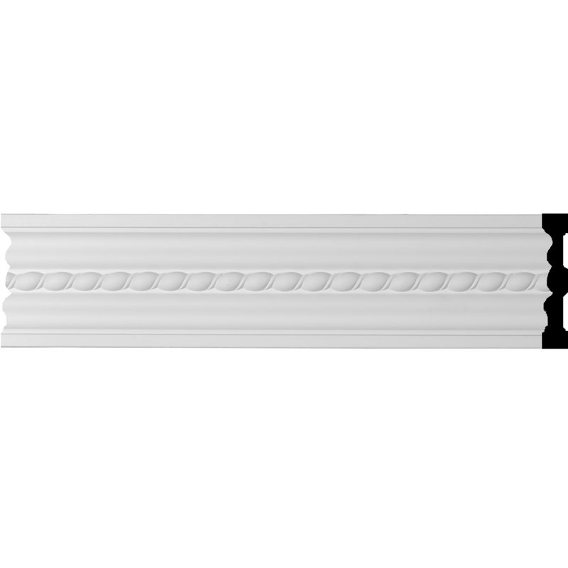 Primed Architectural Rope Crown Moulding 5" x 7/8" x 94-1/2"