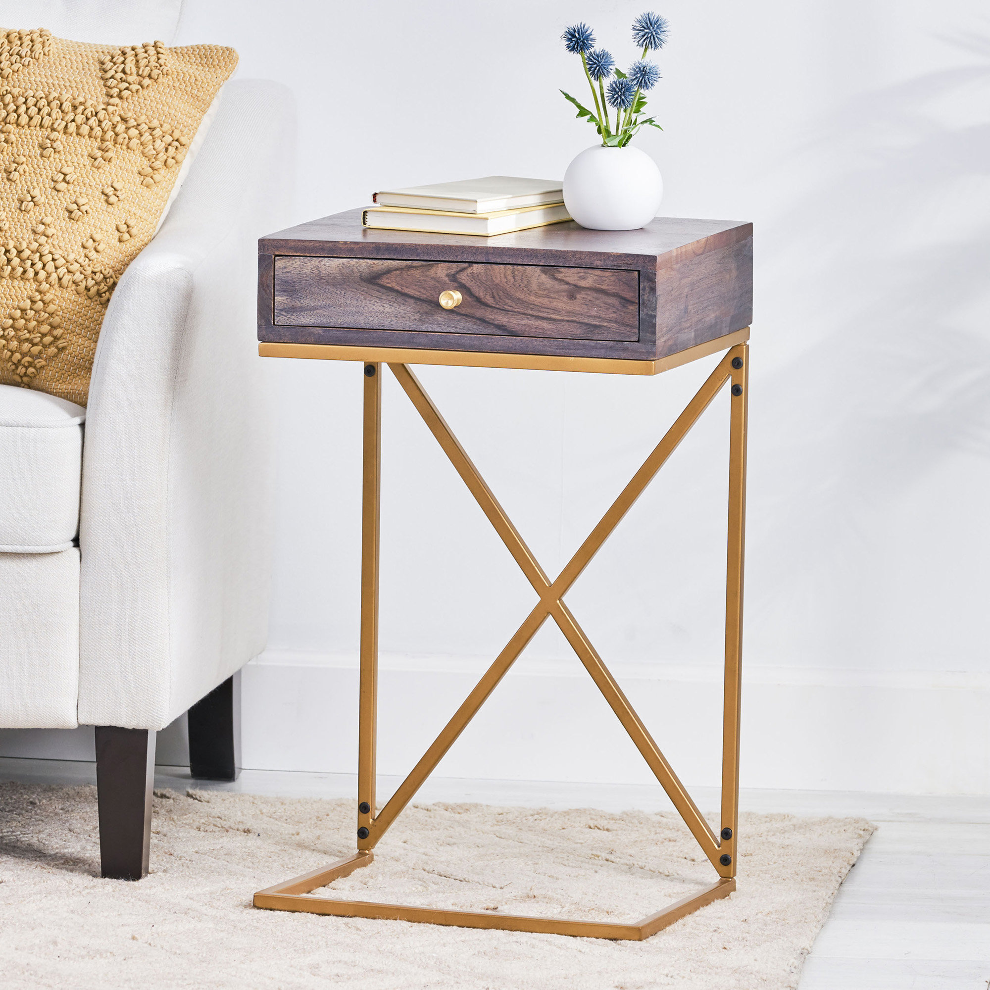 Corrigan Studio® End Table K/D With 1 Drawer | Wayfair