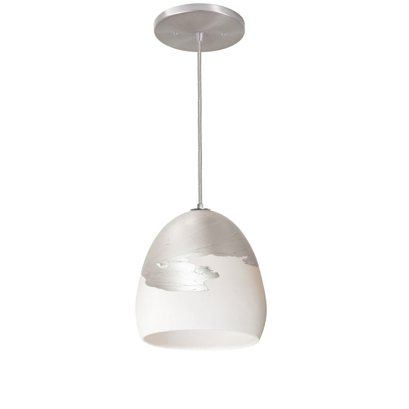 Ombre 1 - Light Pendant, Nickel, Matte White/Silver
