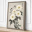 White Chrysanthemums Japandi - Wrapped Canvas-408803096-408803097