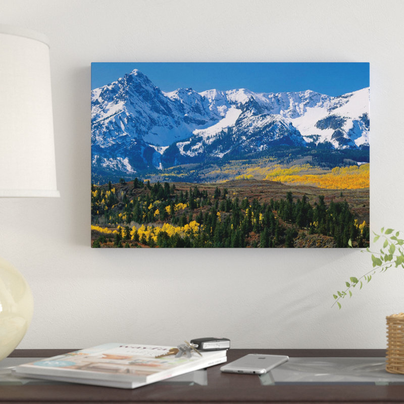 «Mountains Covered in Snow, Sneffels Range, Colorado, USA», reproduction de photo sur toile, H 26 po x l 40 po x P 1,5 po