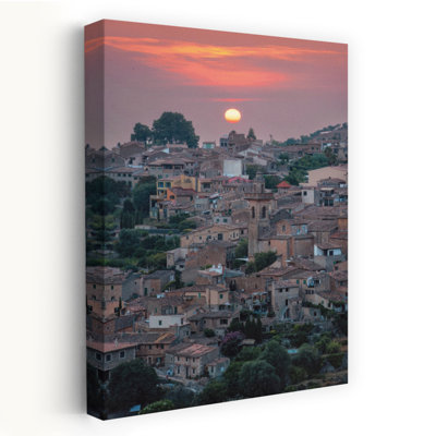 Sunset Village - Contemporary Places Cityscape Sunset Art