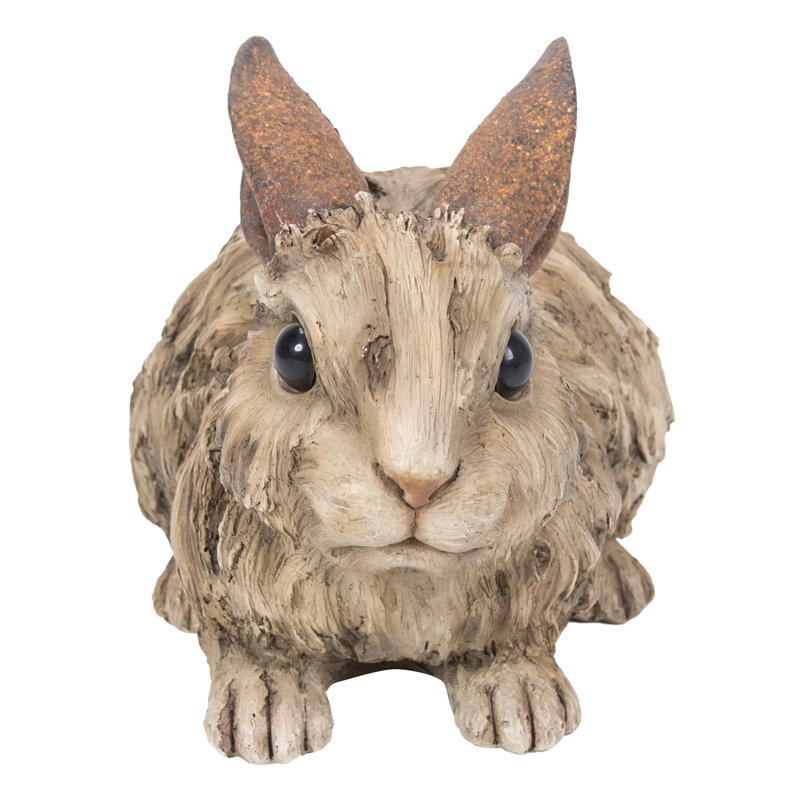 Animals Weather Resistant Water Resistant UV Resistant Polyresin Garden Statue, 6.02" H x 5.7" W x 8.86" D