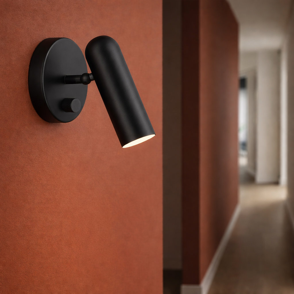 Arla Single Light Dimmable LED Wall Sconce, Black