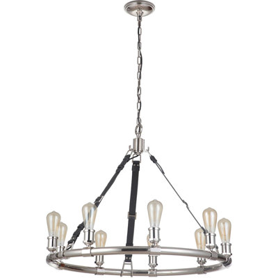 Bolger 9 - Light Wagon Wheel Chandelier