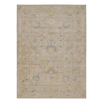 Oushak Hand Knotted Floral Area Rug