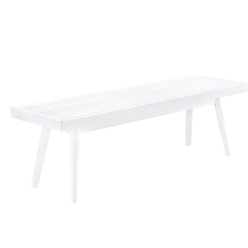 Larwich Solid Wood Slatted Bench