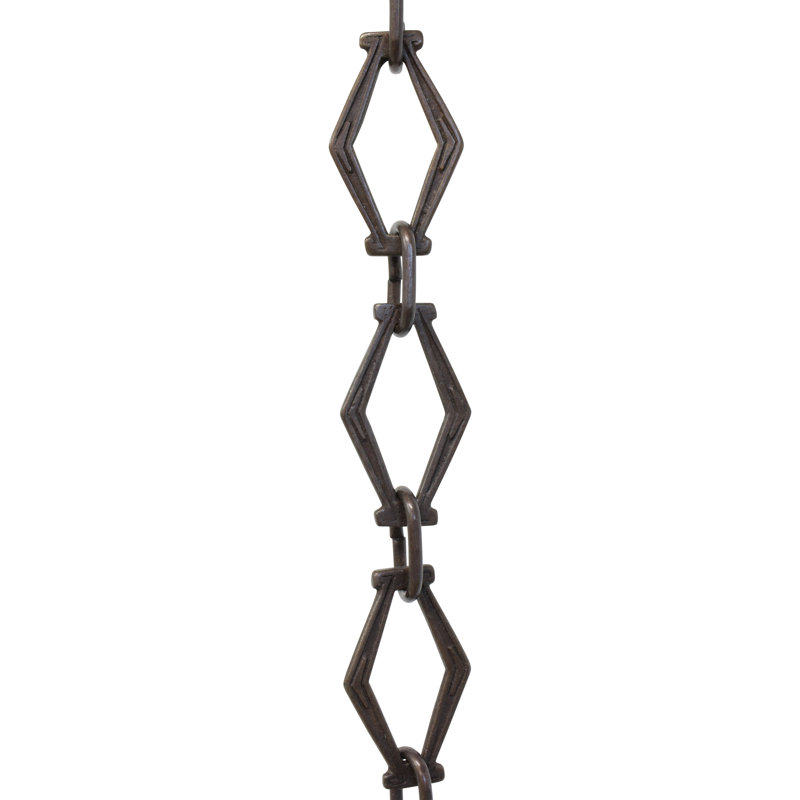 Chaîne hexagonale non soudée, Trempé dans de l'acide, H 36 po x l 1,42 po x P 0,16 po