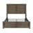 Rustic Gray Bedroom Furniture: Full Size Bed With Bold Headboard And Panel Bed, Wood Furniture