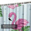 Rideau de douche imperméable avec 12 crochets Aloha Flamingo-382726607